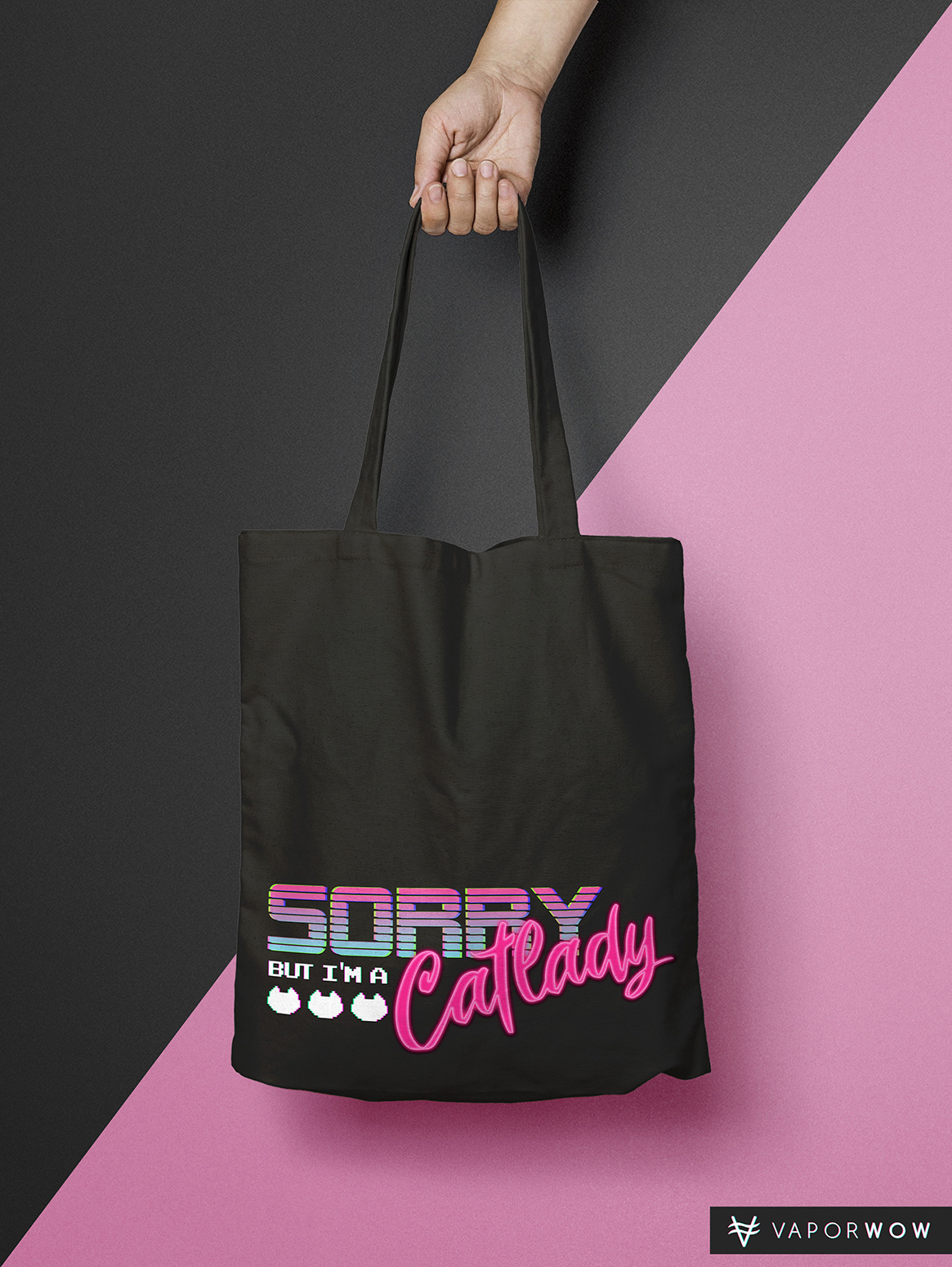 Catlady - nerdy design project - tote bag
