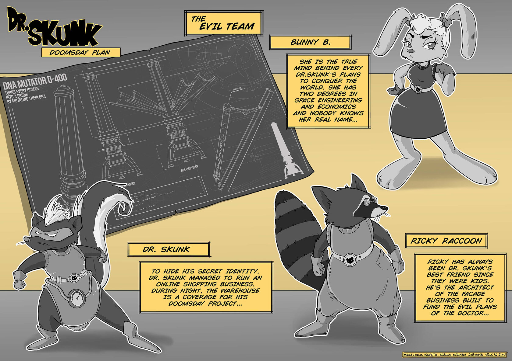 Dr. Skunk - Concept art Giulia Brunetti