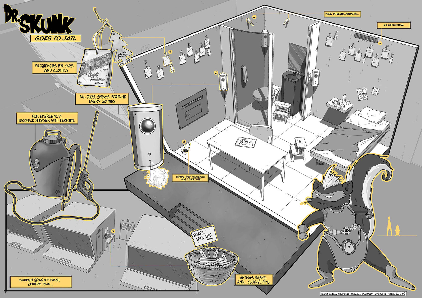 Dr. Skunk - Concept art Giulia Brunetti