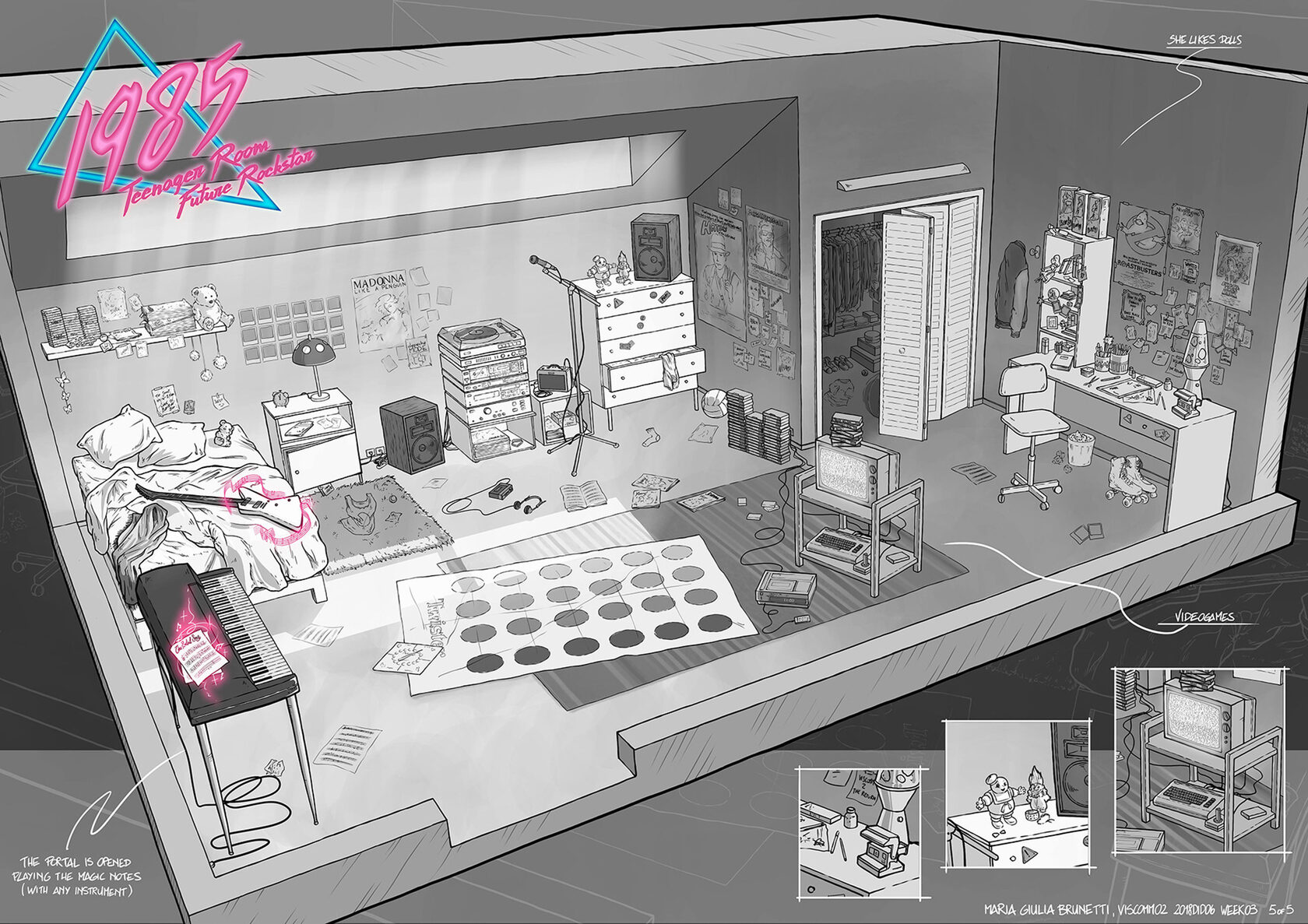 Room design - concept art Giulia brunetti