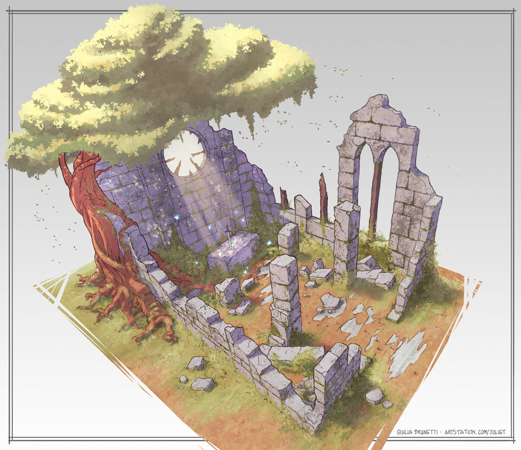 Old ruins Concept art Giulia Brunetti