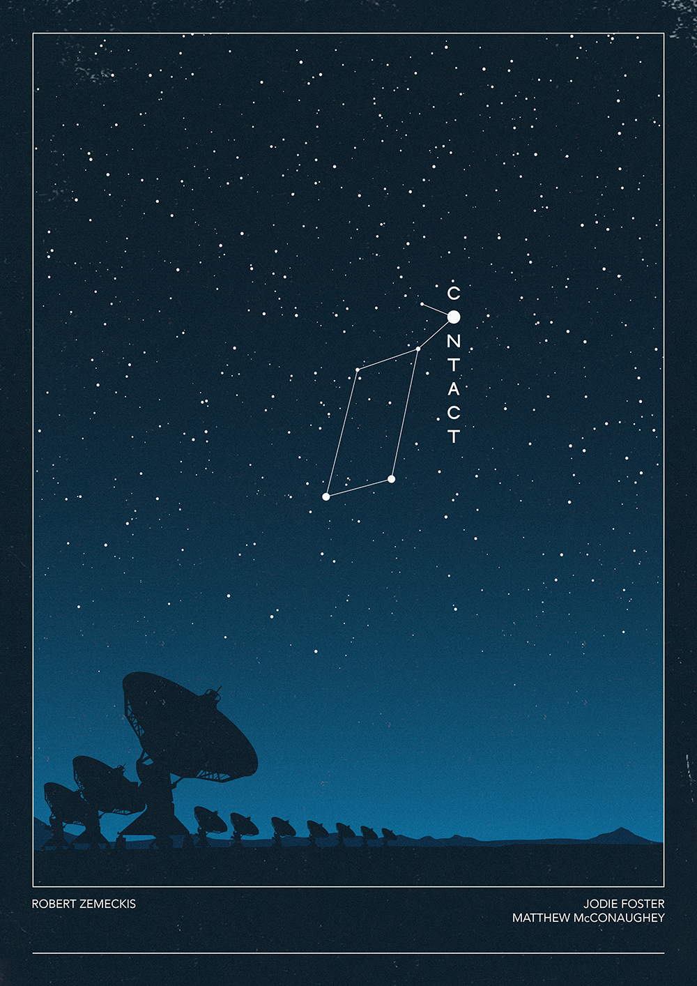 Contact - movie minimal vector poster design