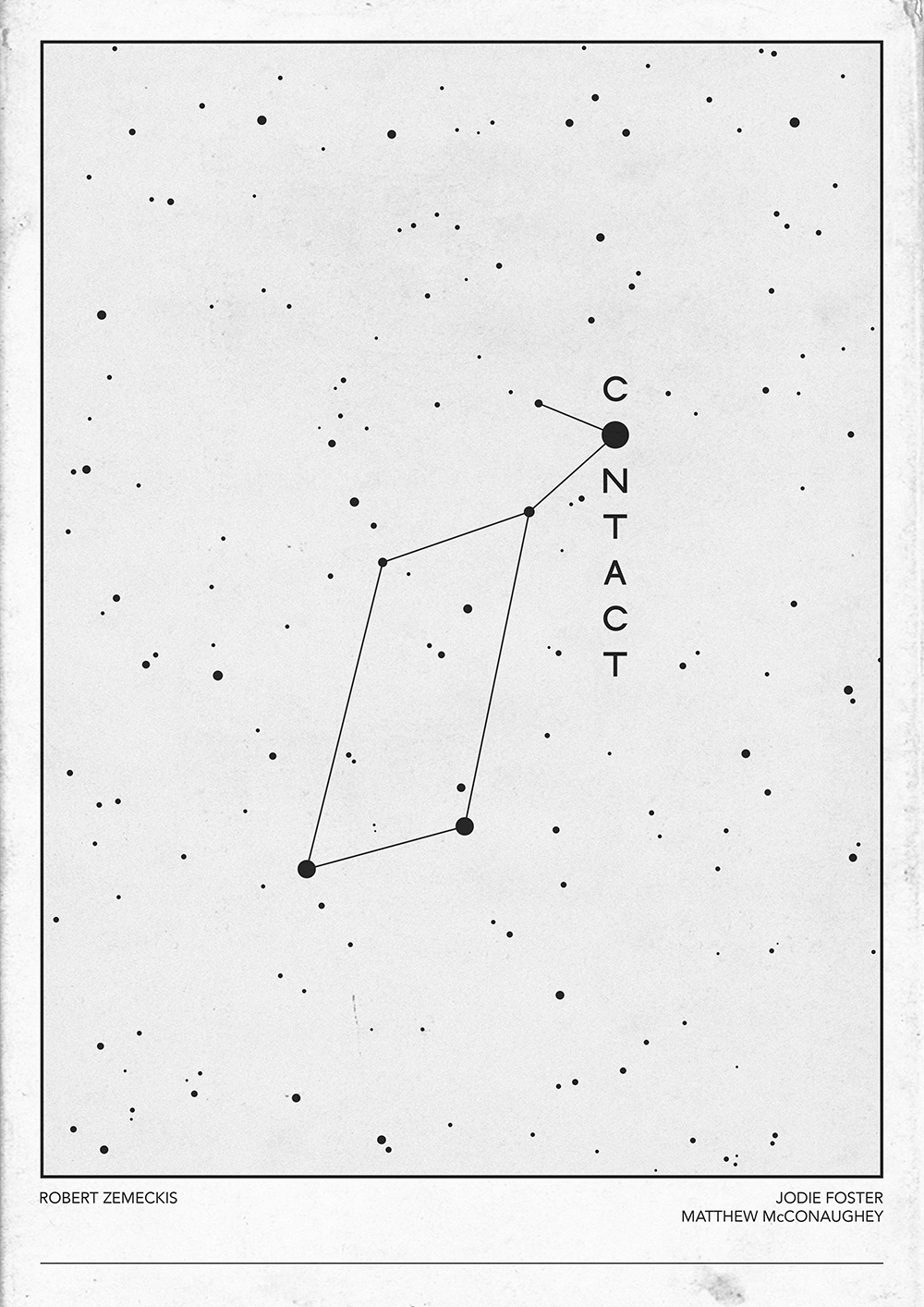 Contact - movie minimal vector poster design