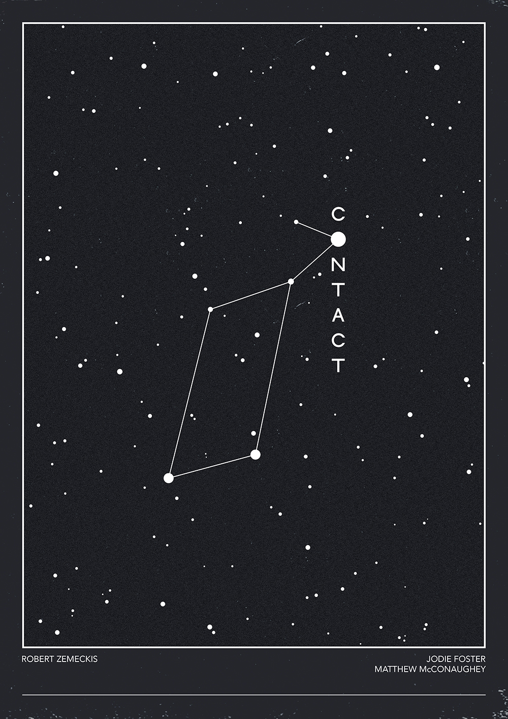 Contact - movie minimal vector poster design