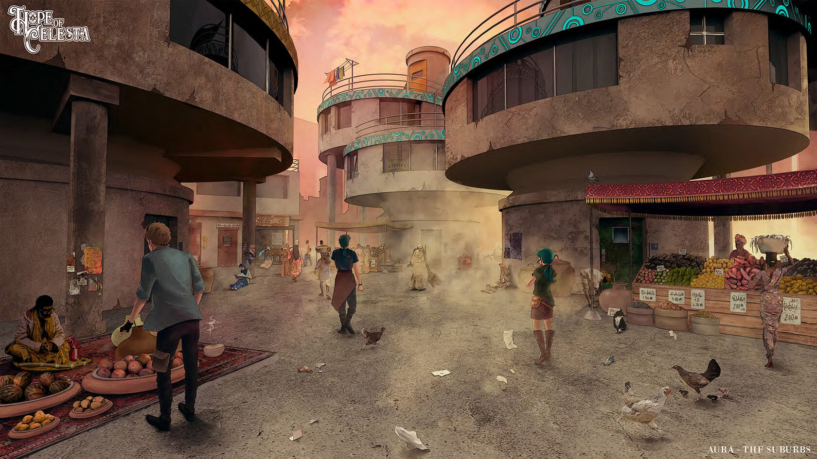 Hope of Celesta - JRPG Concept art Giulia Brunetti