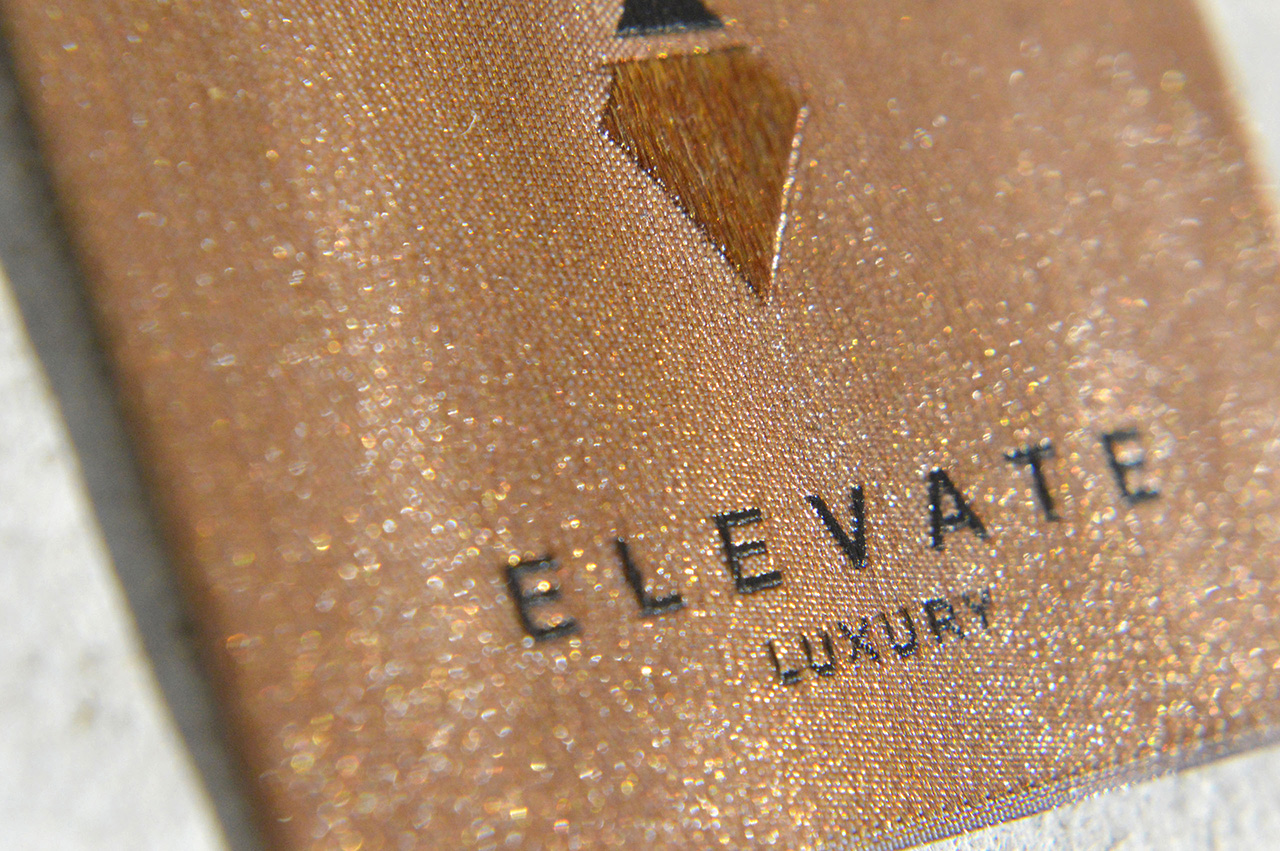 Woven label close-up