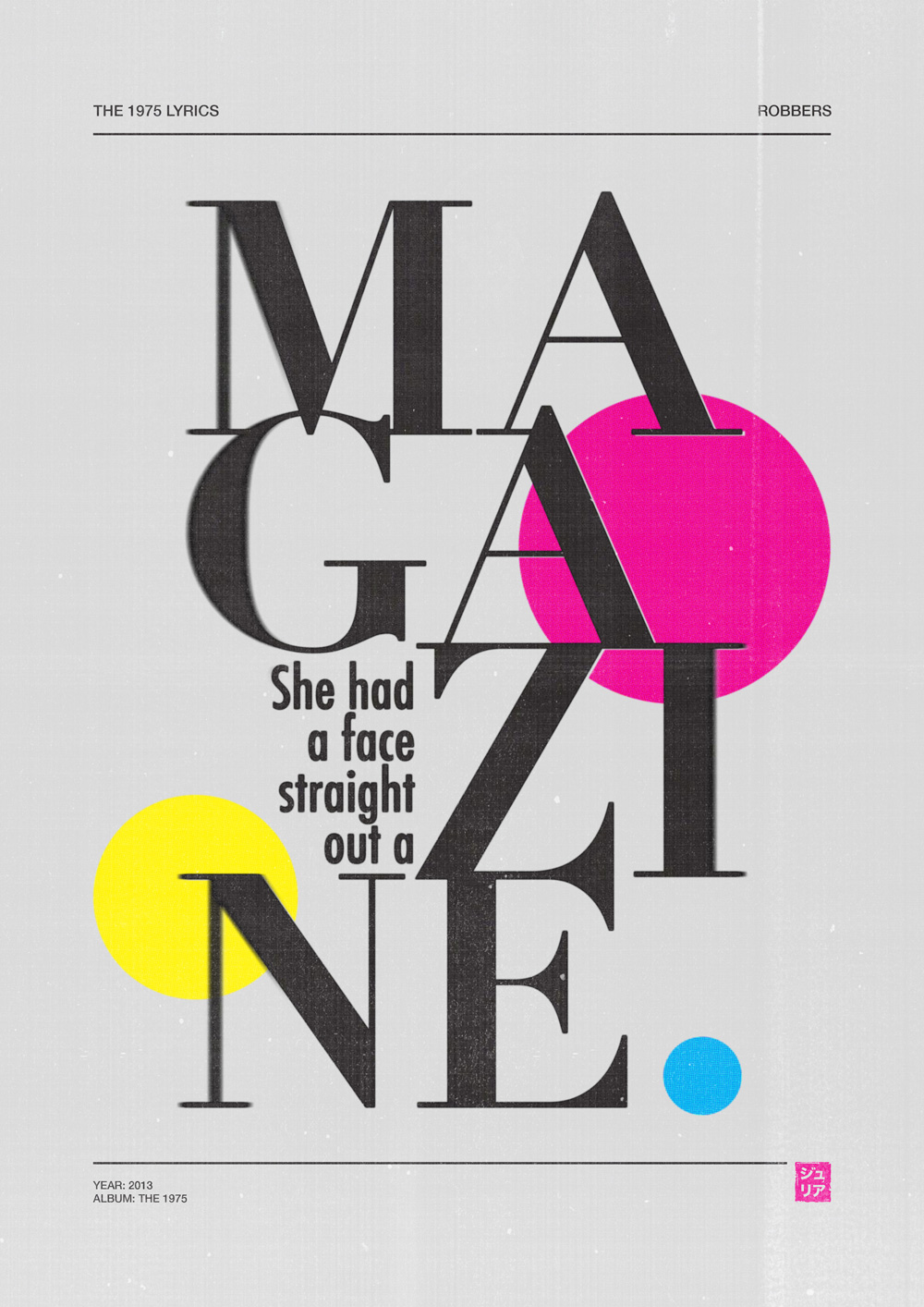 The 1975 - retro lyrics poster design