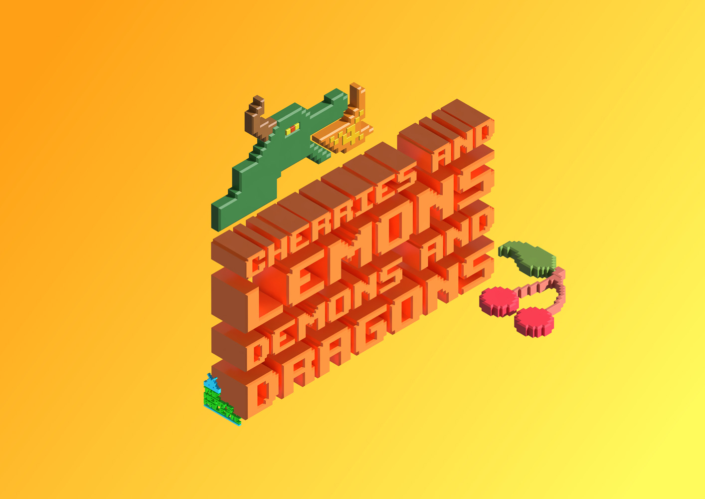 The Nerd's Palette - 8 bit nerdy poster design