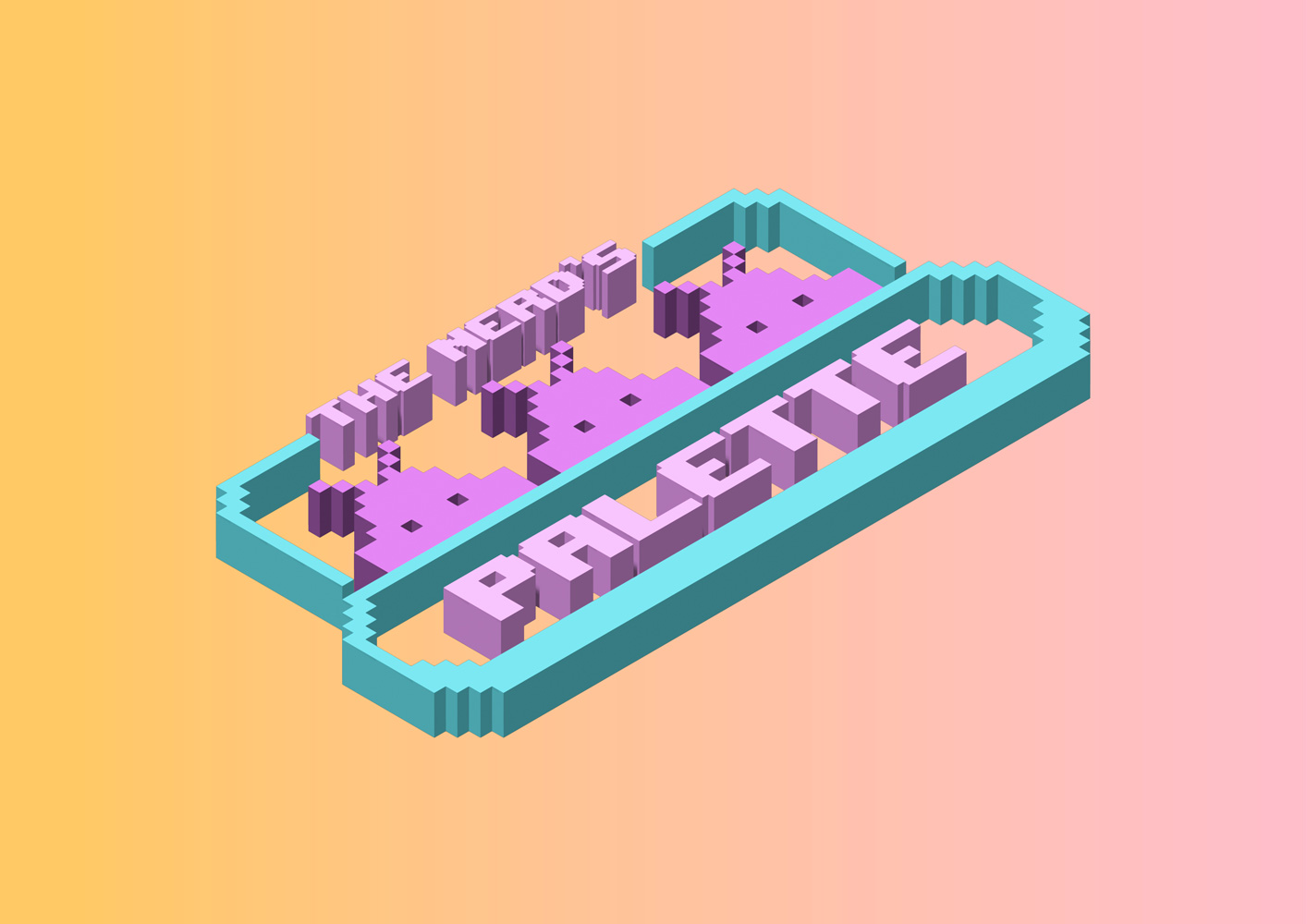 The Nerd's Palette - 8 bit nerdy poster design