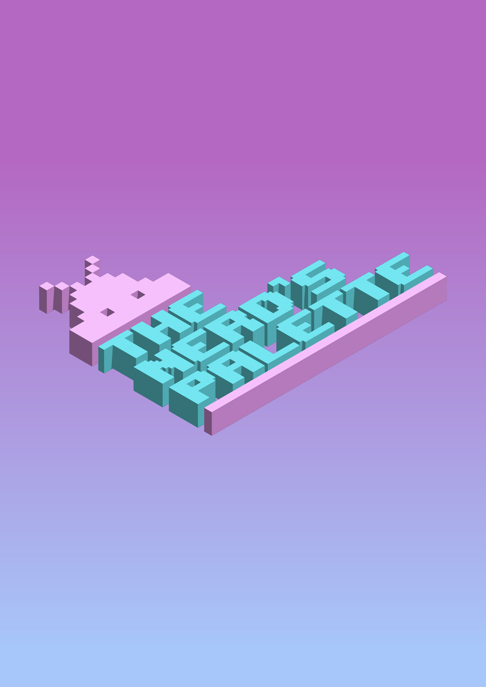 The Nerd's Palette - 8 bit nerdy poster design