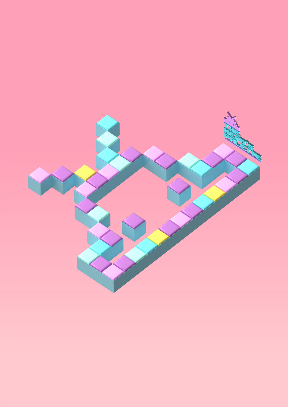 The Nerd's Palette - 8 bit nerdy poster design