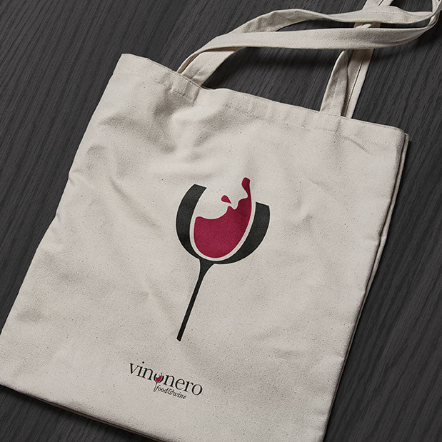 Vinonero - food and beverage design project - tote bag